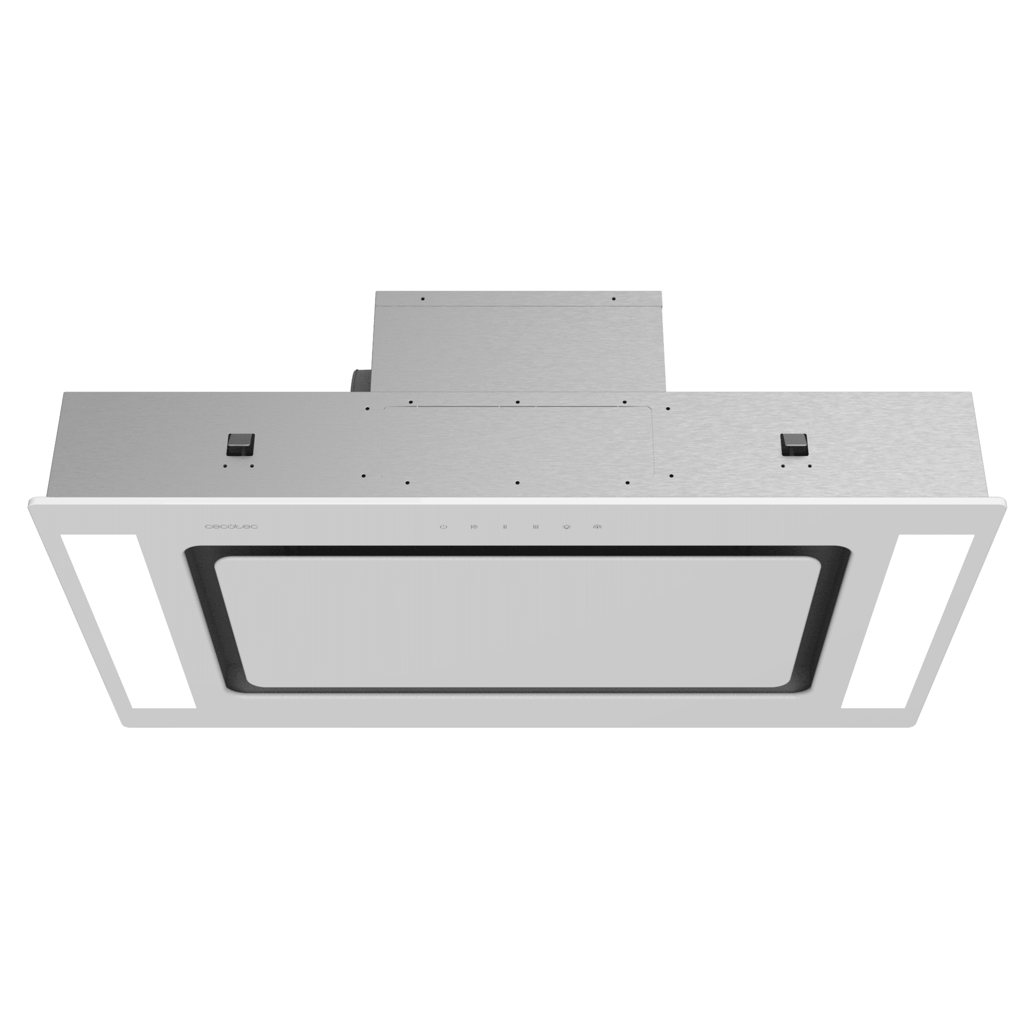 Cecotec Hotte Aspirante Bolero Flux TT 908000 90cm - Inox Avec Écran Tactile Glass White