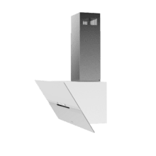 Bolero Flux DT 908010 Glass White A++ Campana decorativa de 90cm de ancho, acabado frontal vidrio blanco mate, chimenea inox, succión 800m3/h, Motor 210W, Clase A++, control táctil, 3 niveles de potencia, Booster, luz, filtro de carbono, Apertura automática y Hand Movement Control.