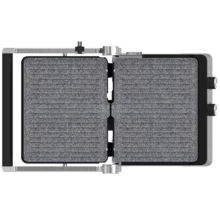 Grill électrique Rock'nGrill Blaze 2400 W qui ajuste le temps et la température, possède des plaques recouvertes de RockStone adaptées au lave-vaisselle et une ouverture à 180º.