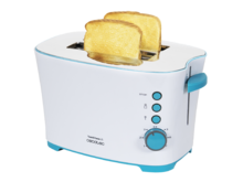 Toast&Taste 2S - Toaster, 7 Leistungsstufen, 2 Toastkapazitäten, 3 Funktionen (Toasten, Aufwärmen, Auftauen), inklusive Zange, Krümelfach, 650 W
