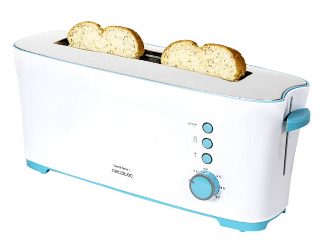 Toast&Taste 1L - Grille-pain avec capacité pour deux toasts, fente XL, 7 positions de grillage, fonction Décongeler et fonction Réchauffer et puissance de 1000 W