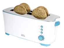 Toast&Taste 2L - Tostapane, 7 livelli di potenza, capienza per 4 toast, 3 funzioni (tostare, riscaldare, scongelare), include supporto per prodotti da forno, cassettino raccoglibriciole, 1350 W