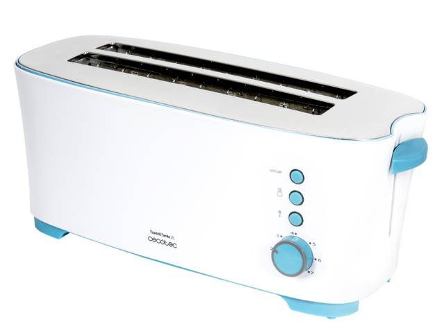 Toast&Taste 2L - Toaster, 7 Leistungsstufen, 4 Toastkapazitäten, 3 Funktionen (Toasten, Aufwärmen, Auftauen) Inklusive Brötchenhalter, Krümelfach, 1350 W
