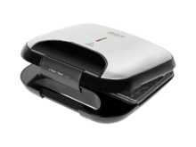 Rock'nToast Square - Sandwichmaker mit Antihaftbeschichtung, bis zu 2 sandwiches, Grillfläche, Cold-Touch-Griff, Kabelaufwickler, 750 W