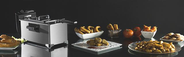 Friteuse Électrique Cecotec Cleanfry 3L Full Inox 2000W - Acier Inoxydable, Filtre OilCleaner, Panier Amovible, Thermostat Réglable