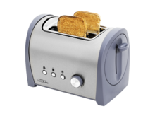 Tostapane  Acciaio Steel&Toast 2 S. 6 livelli di potenza, capienza per 2 toast, 3 funzioni (tostare, riscaldare, scongelare), include supporto per prodotti da forno, cassettino raccoglibriciole, 800 W