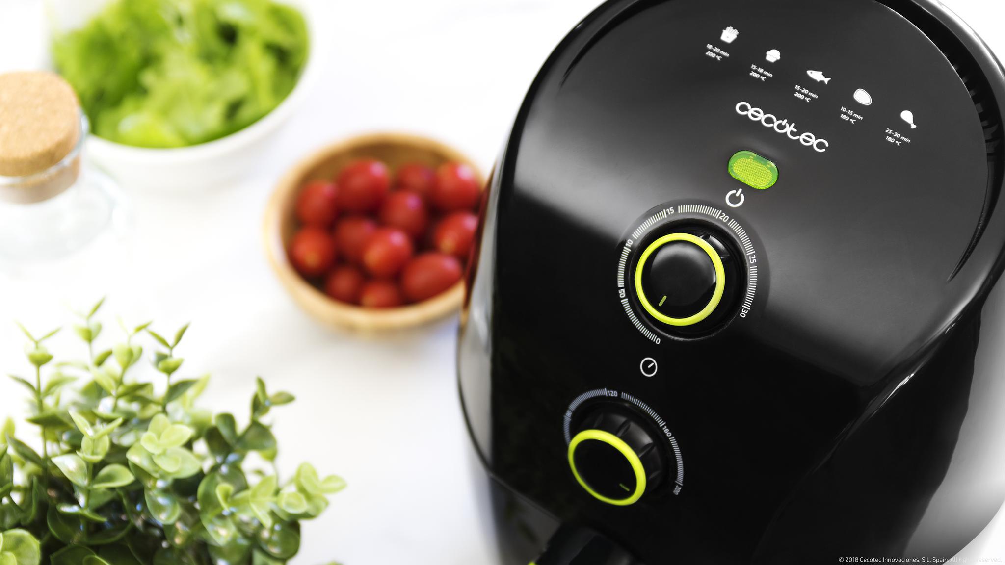 TEMPERATURA AJUSTABLE DE 80-200 ºC. TIEMPO AJUSTABLE DE 0-30 MINUTOS