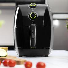 Cecofry Compact Rapid Black. Fritadeira de ar quente sem óleo 1,5L com 900 W, dietética, capacidade 400 gr, temperatura 200 ºC, tempo ajustável, inclui livro de receitas