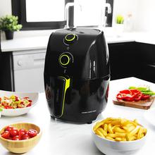 Cecofry Compact Rapid Schwarz Ölfreie Diät-Fritteuse. Fassungsvermögen für 400 g Kartoffeln, Temperatur 200ºC, einstellbare Zeit 0-30 min, inklusive Rezeptheft