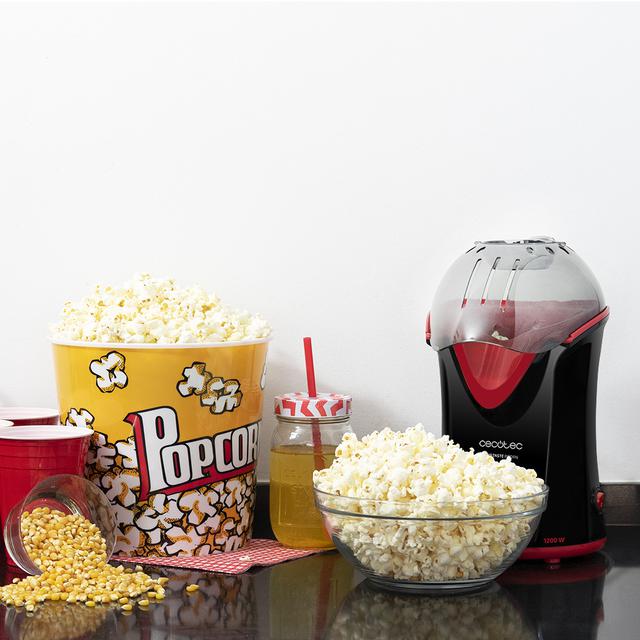 Fun&Taste P´Corn. Máquina de pipocas Elétrica de 1200 W, Convecção, Pipocas prontas em 2 minutos, Incluindo colher de medida, Fácil de limpar, Proteção contra sobreaquecimento.