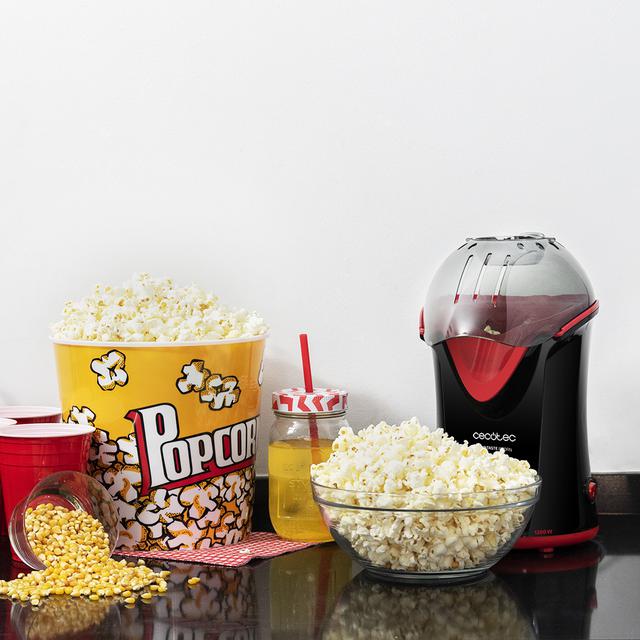 Fun&Taste P´corn Popcornmaker 1200 W, Konvektion, Popcorn in 2 Minuten fertig, Inklusive Messlöffel, Leicht zu reinigen