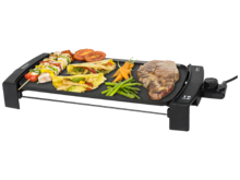 Black&Water 2500 - Piastra grill, grill elettrico, rivestimento antiaderente, vaschetta di raccolta grasso, temperatura regolabile, lavabile in lavastoviglie