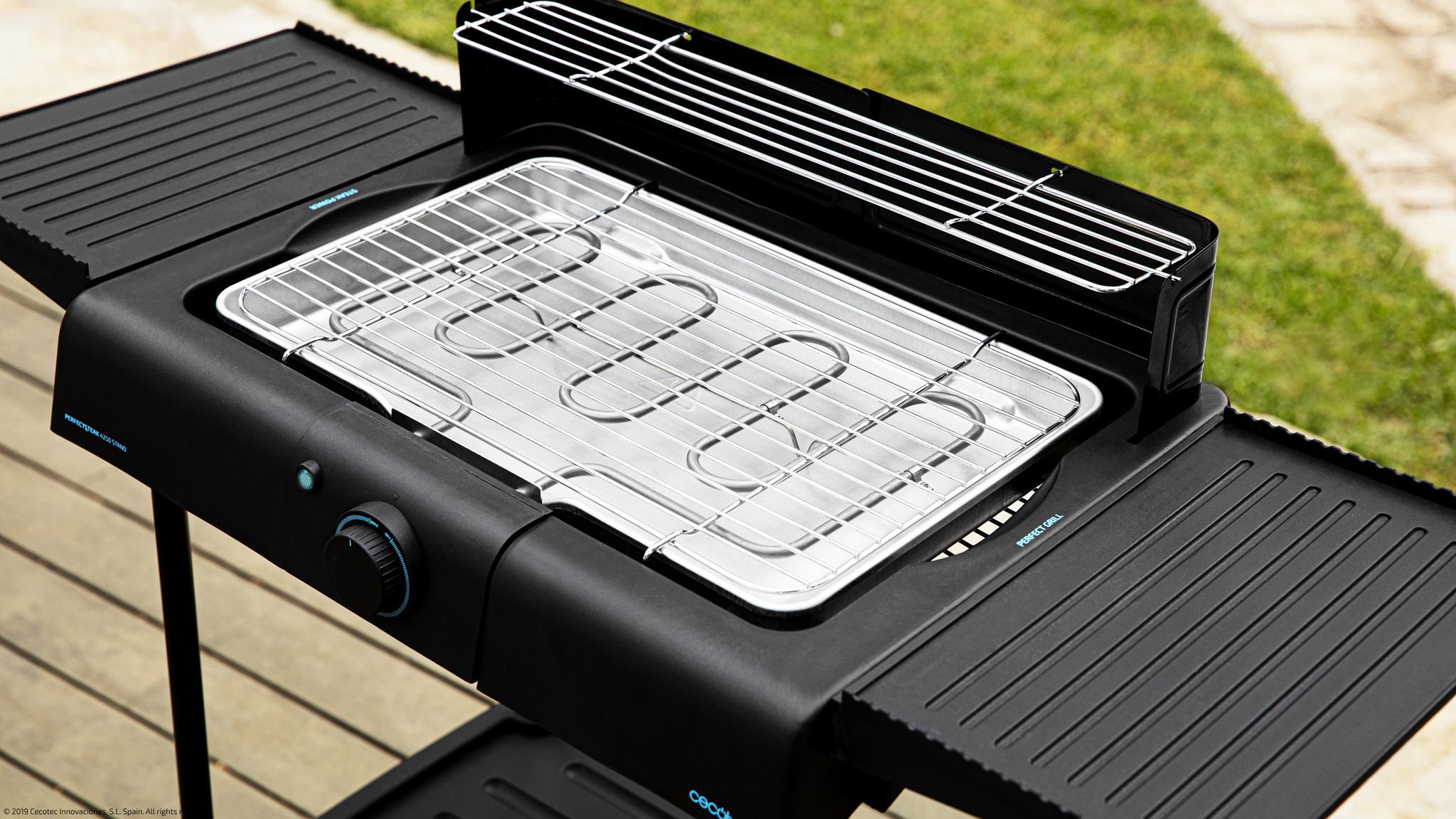 Barbecue Elétrica Cecotec PerfectSteak 4250 Stand 2400W Inox Suportes Altura Ajustavel