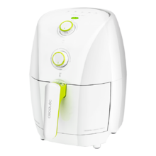 Cecofry Compact Rapid White Fritadeira de ar sem óleo de 1,5 l. 900 W, Dietética, Capacidade para 400 gr, Temperatura 200 ºC, Tempo ajustável, Inclui Livro de Receitas