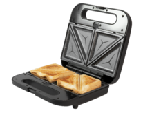 Rock'n Toast 1000 Sanduicheira 3 em 1. 800 W, capacidade para 2 sanduíches, acabamento em aço inoxidável, 3 placas com revestimento RockStone