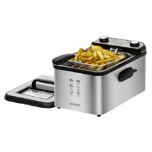 CleanFry Infinity 3000 Fritadeira elétrica de Aço inoxidável, 3 litros de capacidade de óleo, Filtro OilCleaner, 2400 W, Temporizador de 30 minuto