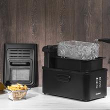 Friteuse électrique CleanFry Infinity 3000 Black. 3 litres de capacité d’huile, filtre OilCleaner, 2400 W, Minuterie 30 min, Noir laqué, Lavable au lave-vaisselle, Filtre OilCleaner et panier à friture lavables au lave-vaisselle.