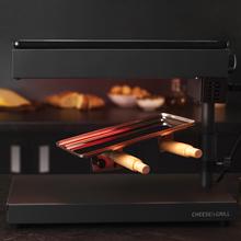 Cheese&Grill 6000 Black Raclette Leistung 600 W, Grillfunktion, Edelstahl-Finish, einstellbarer Thermostat, 2 Holzspatel, antihaftbeschichteter oberer Grill