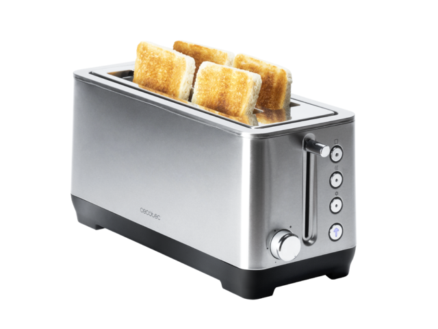 BigToast Extra Double Toaster 2 extra breite Langschlitze, Leistung 1600 W, 4 voreingestellte Funktionen, 6 Leistungsstufen