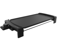 Plancha Tasty&Grill 3000 Blackwater. 2600 W de puissance, résistance sous forme de E, thermostat ajustable. Elle convient pour un nettoyage au lave-vaisselle.