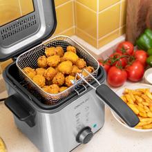 CleanFry Advance 1500 Inox. Fritadeira com óleo de 900 W, capacidade 1,5 L, aço inoxidável, filtro OilClean, recipiente amovível, Tampa com janela