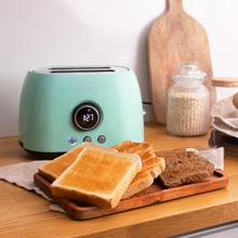 ClassicToast 8000 Blue Double. Tostadora Digital de 800 W, 2 Ranuras extraanchas para 2 tostadas, Pantalla Digital, 3 Funciones, Varillas superiores, Diseño Retro en Turquesa