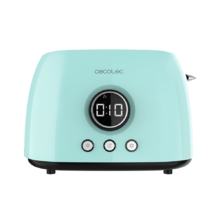 ClassicToast 8000 Blue Double. Tostadora Digital de 800 W, 2 Ranuras extraanchas para 2 tostadas, Pantalla Digital, 3 Funciones, Varillas superiores, Diseño Retro en Turquesa