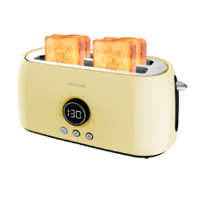 ClassicToast 15000 Yellow Extra Double. (4 Tostadas, Yellow) Tostador Vertical Digital con capacidad para 4 tostadas y 1500 W de potencia máxima.