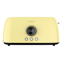 ClassicToast 15000 Yellow Extra Double. (4 Tostadas, Yellow) Tostador Vertical Digital con capacidad para 4 tostadas y 1500 W de potencia máxima.