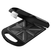 Piastra per sandwich Rock'nToast Family 3in1. 1500 W, capacità per 4 panini, rivestimento antiaderente, 3 piastre intercambiabili, tostatura rapida e uniforme, acciaio inox