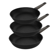 Polka Excellence 18-22-26 Bucket Set Force. Set de Sartenes con Diámetro 18-22-26, Aluminio Fundido, Revestimiento Antiadherente, Apta para todo tipo de Cocinas y Lavavajillas