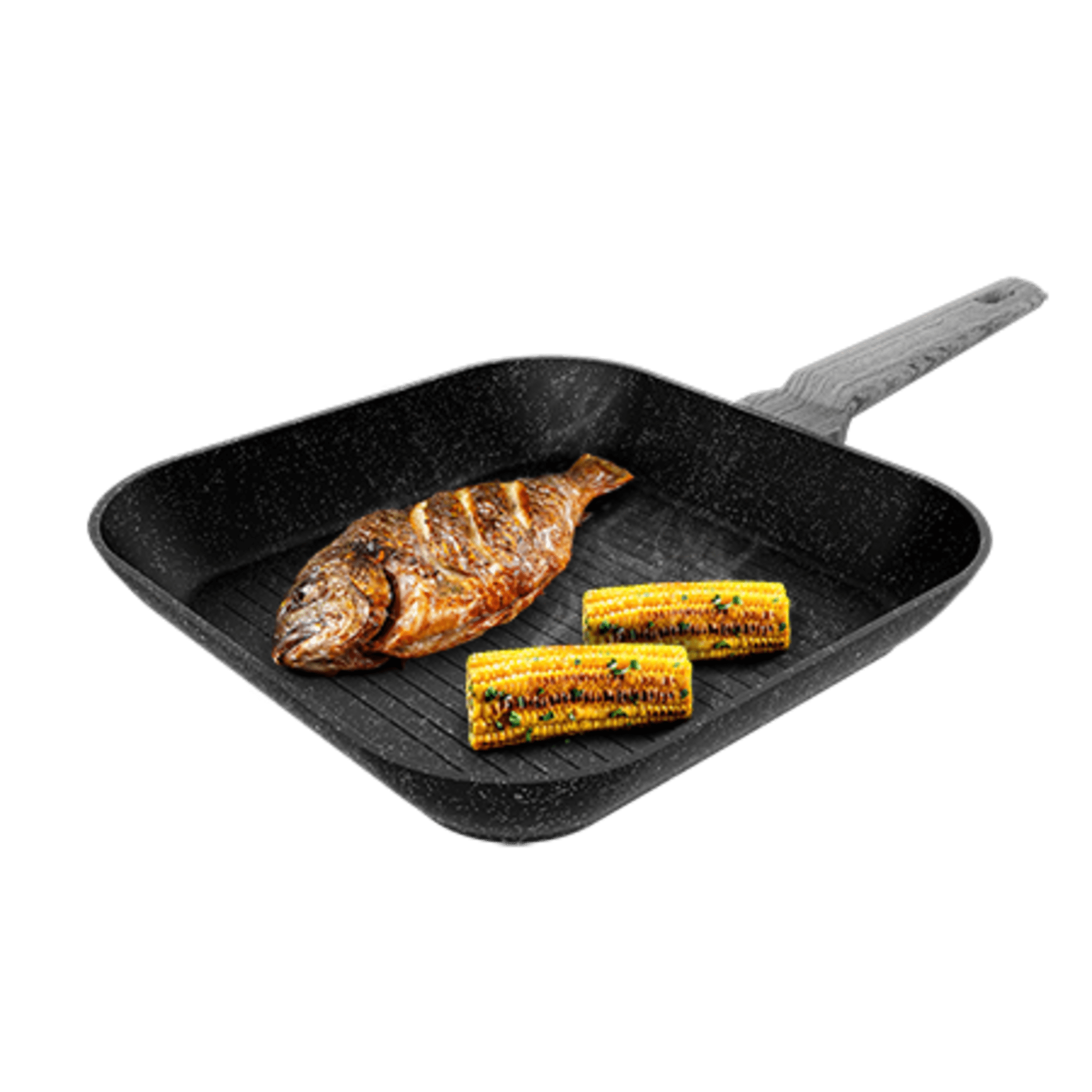 Cecotec Grill Polka Exclusive 28 Wood&Rock: Bistecchiera Antiaderente 28cm