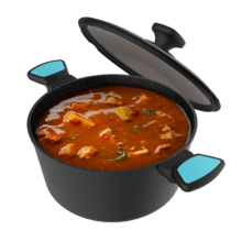 Polka Platinum 28 Pot Thunder Kochtopf 28-cm-Kochtopf aus geschmiedetem Aluminium.