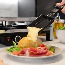 Raclette de Queso y grill Cheese&Grill 12000 Inox AllStone. 2000 W, Parrilla superior de piedra natural, Acabados en acero inoxidable, 8 sartenes individuales, Diseño extraíble