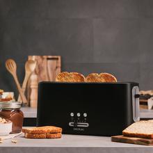 Toast&Taste 10000 Extra. Tostadora Vertical de 980 W, Ranura larga extraancha, 3 Funciones preconfiguradas, Diseño en plástico con acabados en acero inox, Incluye Varillas superiores