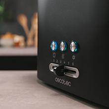 Torradeira vertical Toast&Taste 16000 Extra Double 1630 W, 2 ranhuras compridas extralargas, 3 Funções, Design em plástico com acabamentos em aço inoxidável, Inclui suporte superior