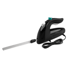 Cut-Eat 1800 Black. Faca elétrica de 150 W, 3 Lâminas em Aço Inoxidável válidas para a máquina de lavar loiça, Silenciosa, Baixa Vibração, Inclui Caixa