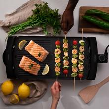 Plancha électrique Tasty&Grill 3000 RockWater MixGrill. 2600 W, revêtement antiadhésif, Surface mixte, thermostat réglable, convient pour un nettoyage au lave-vaisselle.