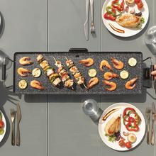 Tasty&Grill 3000 RockWater XL. Grelha de mesa elétrica com 2400 W, Grande superfície 70x22cm, Revestimento de pedra RockStone, Antiaderente, Termóstato ajustável