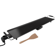 Tasty&Grill 3000 RockWater XXL. 2400 W, Plancha de Asar Eléctrica con Gran superficie 90x22cm, Revestimiento Piedra RockStone, Antiadherente, Termostato Regulable