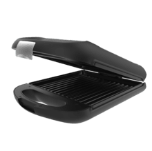 Rock'nToast Family Grill. Sandwichera con 1500 W, Placa Grill, Revestimiento Antiadherente, Sistema giratorio 180º, Rapidez de Calentamiento, Acabados en Acero Inoxidable