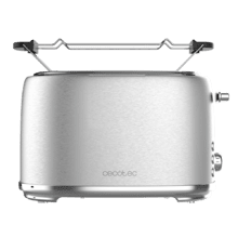 Grille-pain Toast&Taste 1000 Retro Double Inox en acier avec 2 fentes courtes et larges et capacité pour 2 toasts.