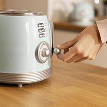 Toaster Toast&Taste 800 Vintage Light Blue. 850 W, Doppelter extra breiter 3,8 cm Doppelschlitz, 2 Toasts, Edelstahl, Vintage-Stil, 3 Funktionen, Blau