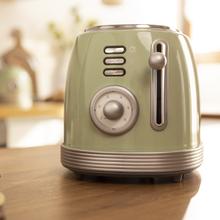 Toaster Toast&Taste 800 Vintage Light Green. 850 W, Doppelter extra breiter 3,8 cm Doppelschlitz, 2 Toasts, Edelstahl, Vintage-Stil, 3 Funktionen, Grün