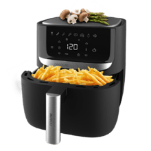 Friteuse sans huile à air chaud de 5,5 L Cecofry Advance Precision. 1700 W, diététique, balance intégrée, contrôle tactile, température réglable, finitions en acier inoxydable.