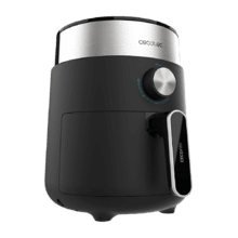 Cecofry Essential Rapid Black Freidora sin Aceite airfryer  2,5 L de Aire Caliente. 1200 W, Dietética, Tiempo y Termostato Regulable, de 80ºC a 200 ºC, Base antideslizante