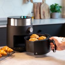 Cecofry Essential Rapid Black Freidora sin Aceite airfryer  2,5 L de Aire Caliente. 1200 W, Dietética, Tiempo y Termostato Regulable, de 80ºC a 200 ºC, Base antideslizante