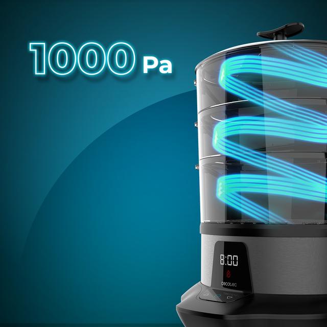 Vaporiera Vapovita 3000 Pro per una cottura veloce e salutare con capacità di 1L, grazie alla sua potenza di 1000w. Tempo regolabile e lavabile in lavastoviglie