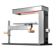 Máquina para raclette Cheese&Grill 6000 Inox com design elegante em aço inoxidável