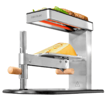 Máquina para raclette Cheese&Grill 6000 Inox com design elegante em aço inoxidável